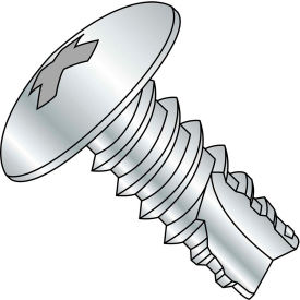 8 x 1/4 Phillips Truss Thread Cutting Screw Type 25 Fully Threaded Zinc Bake - Pkg of 10000