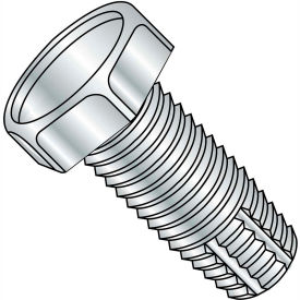 3/8-16X3 Unslotted Indented Hex Thread Cutting Screw Type F Fully Threaded Zinc, Pkg of 300