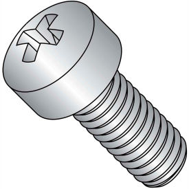 8-32X1/2 Phillips Fillister Machine Screw Fully Threaded 18 8 Stainless Steel, Pkg of 5000