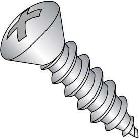 4 x 1/2 Phillips Oval Self Tapping Screw Type AB Fully Threaded Stainless - Pkg of 5000
