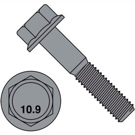 M8-1.25X35 Metric Flange Bolt Screw Black Phosphate, Pkg of 600