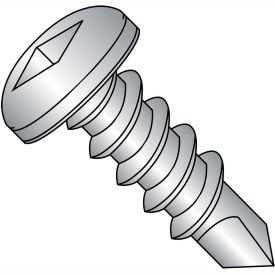 8 x 3/4 Square Drive Pan Head Self Drilling Screw Full Thread 410 Stainless Steel - Pkg of 1500