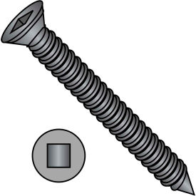 6 x 1 5/8 Square Drive Trim Head Drywall Screw Fine Thread Black Phosphate - Pkg of 5000