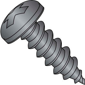 #8 x 3/4 Phillips Pan Self Tapping Screw Type AB Fully Threaded Black Oxide - Pkg of 8000