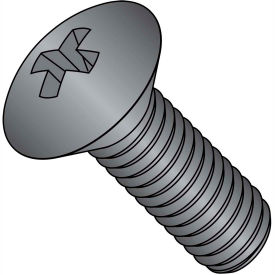 4-40X5/16 Phillips Oval Head Machine Screw Fully Threaded Black Oxide, Pkg of 10000