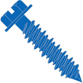 1/4X2 1/4 Slotted Hex Washer Concrete Screw With Drill Bit Blue Perma Seal, Pkg of 100