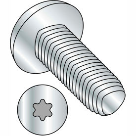 M5X10 Pan 6 Lobe Recess Thread Rolling Screw Zinc Bake And Wax, Pkg of 500