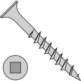 8 x 1-1/4 Bugle Square Drive Course Thread Sharp Point Deck Screw Dacrotized - Pkg of 2500
