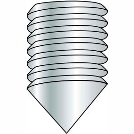 8-32X3/8 Coarse Thread Socket Set Screw Cone Point Plain, Pkg of 5000