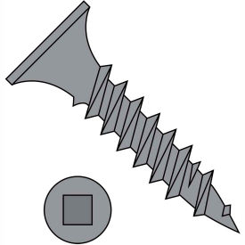 8 x 1 Square Drive Bugle Head Fine Thread Drywall Screw Black Phosphate - Pkg of 2000