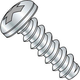 8 x 1/2 Phillips Pan Self Tapping Screw Type B Fully Threaded Zinc Bake - Pkg of 10000