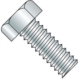 3/8-16X1 Unslotted Indented Hex Head Machine Screw Fully Threaded Zinc, Pkg of 750