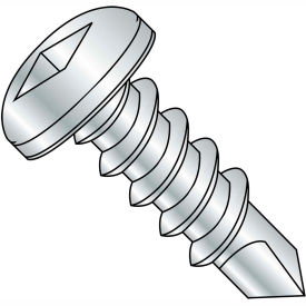 #10 x 1-1/4 Square Drive Pan Self Drilling Screw Full Thread Zinc Bake - Pkg of 1000