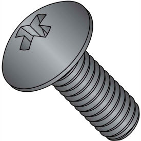 1/4-20X1 1/2 Phillips Truss Machine Screw Fully Threaded Black Oxide, Pkg of 1250