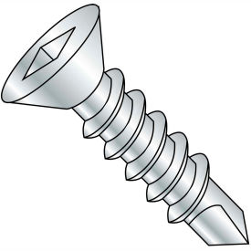 #10 x 3/4 Square Drive Flat Head Full Thread Self Drilling Screw Zinc - Pkg of 7000