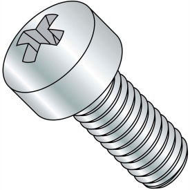 1/4-20X1 Phillips Fillister Head Machine Screw Fully Threaded Zinc, Pkg of 2000