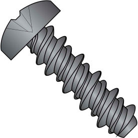 Pan High Low Screw Fully Threaded Black Oxide - Pkg of 10000