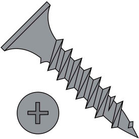 6 x 1 5/8 Phillips Bugle Head Fine Thread Drywall Screw Black Phosphate - Pkg of 5000