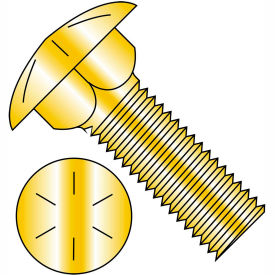 1/2-13X2 Carriage Bolt Grade 8 Fully Threaded Zinc Yellow, Pkg of 300