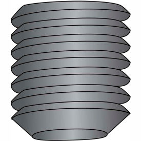 8-32 x 1/2 Coarse Thread Socket Set Screw - Flat Point - Plain - Pkg of 100