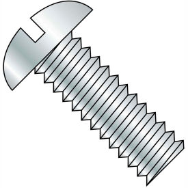 10-32X4 1/2 Slotted Round Machine Screw Fully Threaded Zinc, Pkg of 700