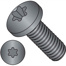 1/4-20X1 Machine Screw Fully Threaded Black Zinc, Pkg of 2500