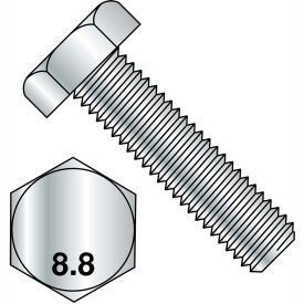 M12X80 Metric Fully Threaded Cap Screw Zinc, Pkg of 100