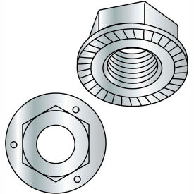3/8-16 Serrated Flange Hex Lock Nuts Grade 5 Zinc, Package of 1000