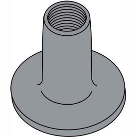 6-32X1/4 Weld Nut with .562 Round Base Plain Steel Pkg of 1000