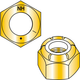 1/4-20 Nylon Insert Hex Locknut Grade 8 Zinc Yellow, Package of 600