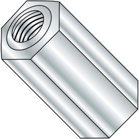 6-32X1/2 One Quarter Hex Female Standoff Brass Nickel, Pkg of 500