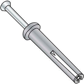 1/4X2 Mushroom Head Hammer Drive Anchor Zinc, Pkg of 100