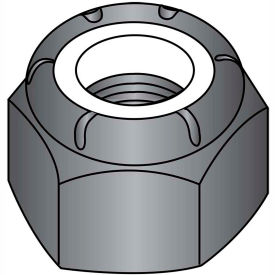 10-32 Nylon Insert Hex Lock Nut Black Zinc, Pkg of 2000