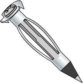 1/8 SHORT Hollow Wall Anchor Drive Zinc, Pkg of 100