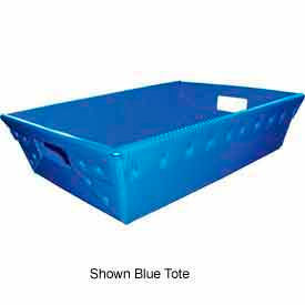 Corrugated Plastic Nestable Tote, 20"L x 14"W x 5"H, Yellow