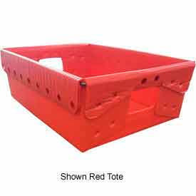 Corrugated Plastic Nestable Tote, 18-1/4"L x 13-1/4"W x 6"H, Gray