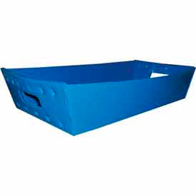 Minnesota Diversified Corrugated Plastic Nested Tray, 24"L x 12"W x 4-1/2"H, Blue