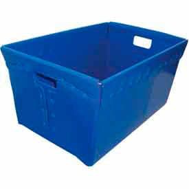 Corrugated Plastic Nestable Tote, 24x16x12, Blue