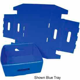 Corrugated Plastic Knockdown Tray, 13"L x 12"W x 4-1/2"H, Yellow
