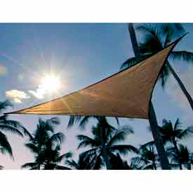ShadeLogic Sun Shade Sail Triangle 12 ft. x 12 ft. Heavyweight, Sand