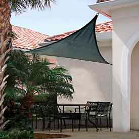 ShadeLogic Sun Shade Sail Triangle 16 ft. x 16 ft. Heavyweight, Sea