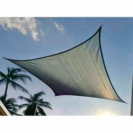 ShadeLogic Sun Shade Sail Square 12 ft. x 12 ft., Heavyweight, Sea