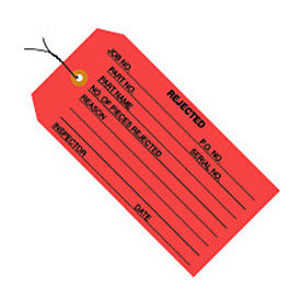 Inspection Tag "Rejected", Pre Wired#5, 4-3/4"L x 2-3/8"W, Red, 1000/Pk