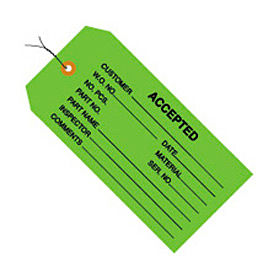 Inspection Tag "Accepted", Pre Wired#5, 4-3/4"L x 2-3/8"W, Green, 1000/Pk