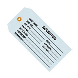 Inspection Tags, "Accepted", #5, Blue, 1000/Pack