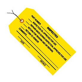 Inspection Tag "Inspected", Pre Wired#5, 4-3/4"L x 2-3/8"W, Yellow, 1000/Pk
