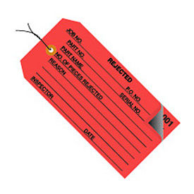 2 Part Inspection Tag Rejected Pre Wired Red, 500/Pack
