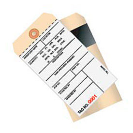 2 Part Carbon Inventory Tag, #8 6-1/4"L x 3-1/8"W, 500/Pack