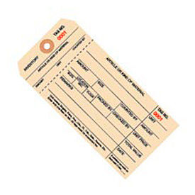 Part Stub Style Inventory Tags, 2000-2999, #8, 6-1/4"L x 3-1/8"W, 1000/Pack