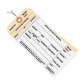 2 Part Carbonless Invoice Tag 4000-4499, Pre Wired #8 6-1/4"L x 3-1/8"W, 500/pk